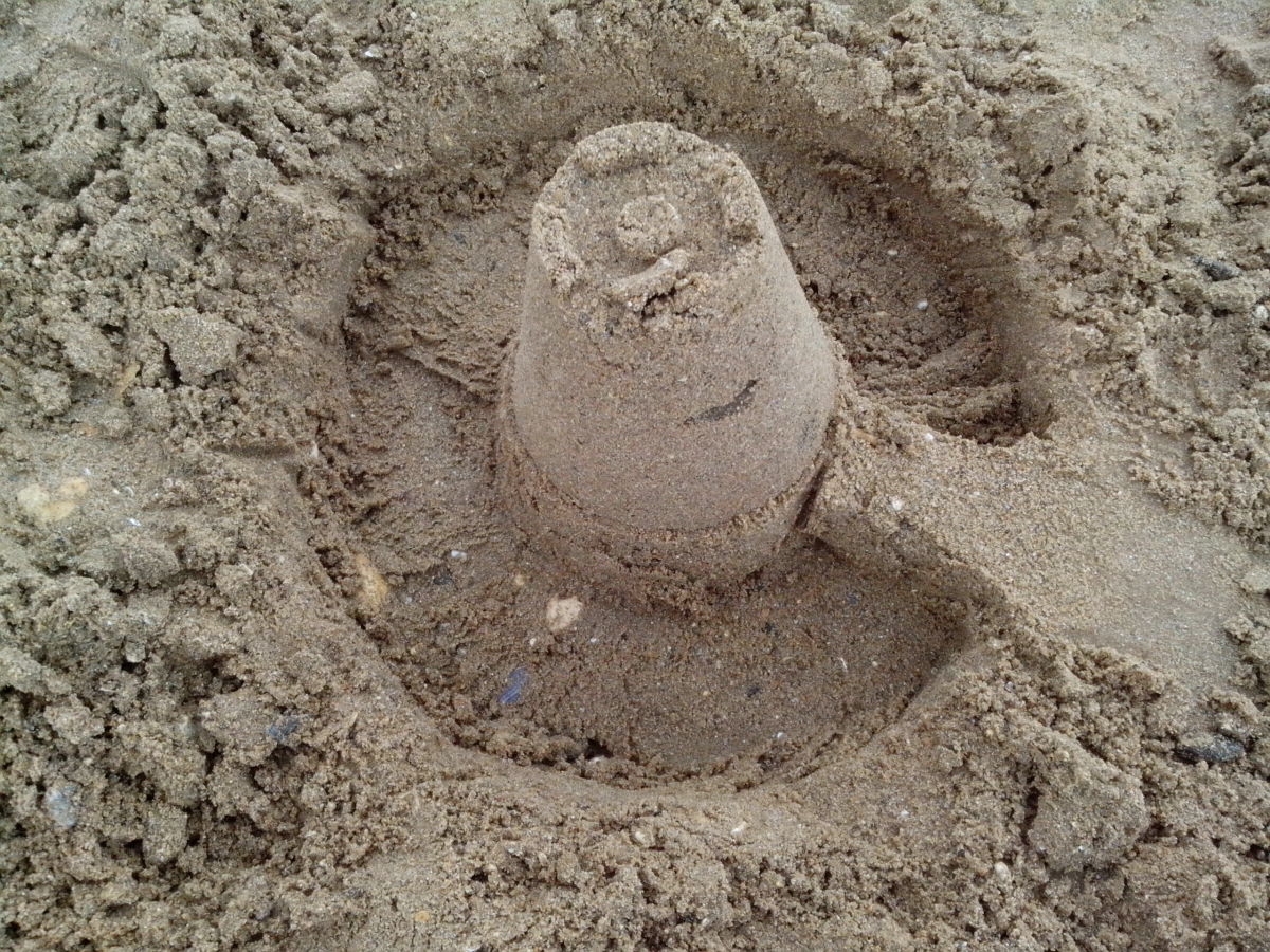 A trip to a sandy beach is incomplete without the construction of a traditional sand castle, however small! 