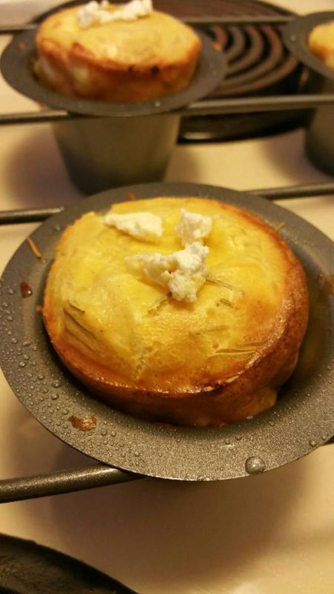 "A Paris Apartment"-inspired parmesan goat cheese popovers.