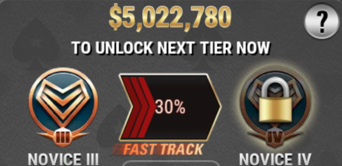 This is a picture of the fast track information found on the leagues screen.