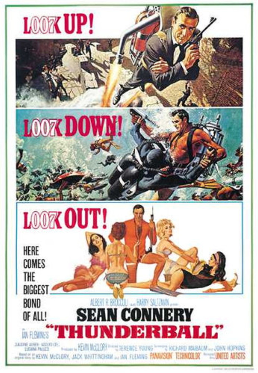 Poster for "Thunderball" starring Sean Connery