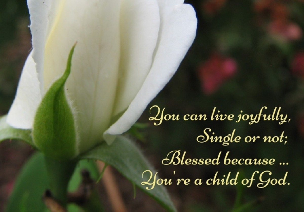 You can live joyfully, single or not.