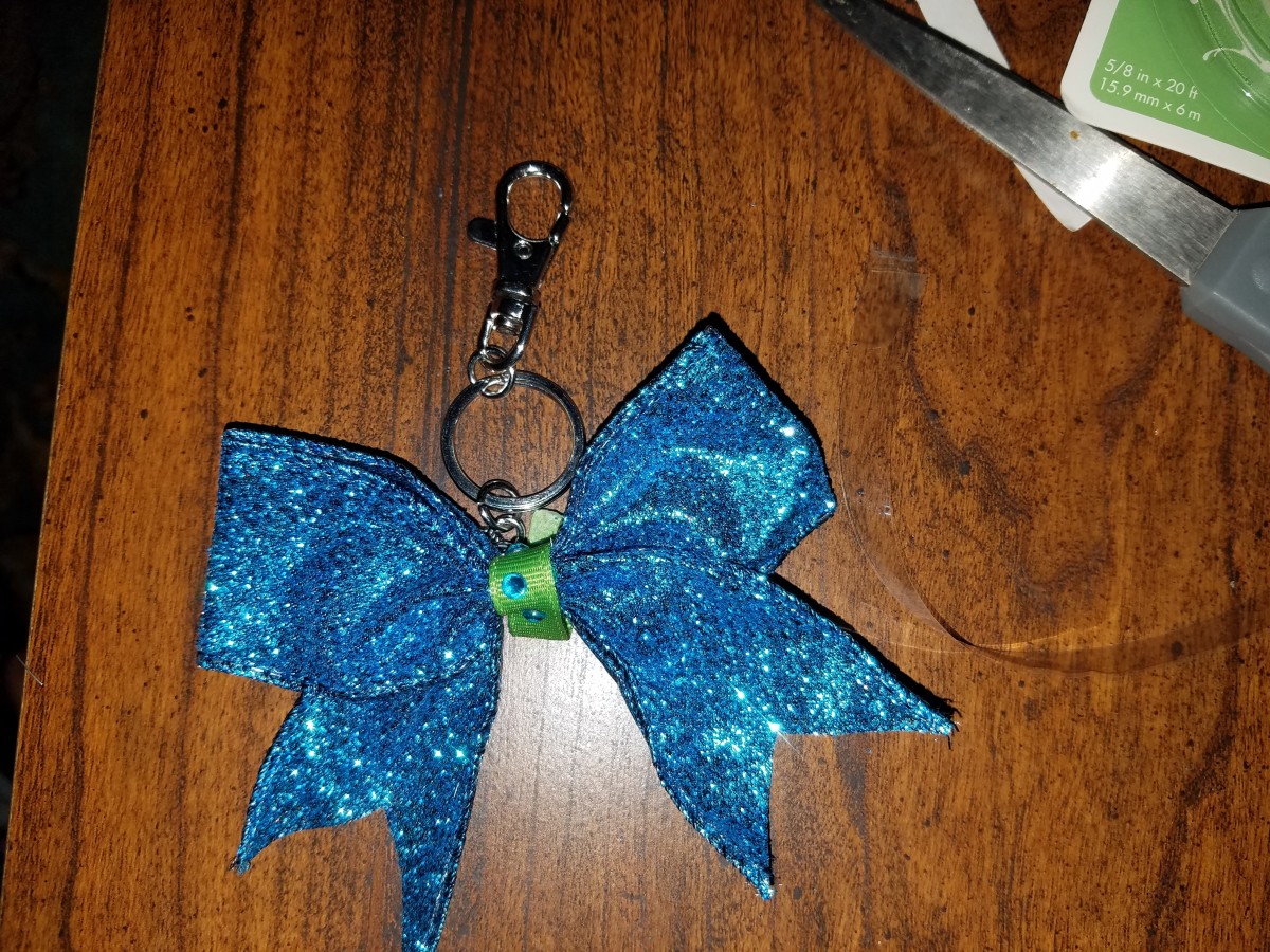 How to Make a Bow Keychain (Cheer Gift)