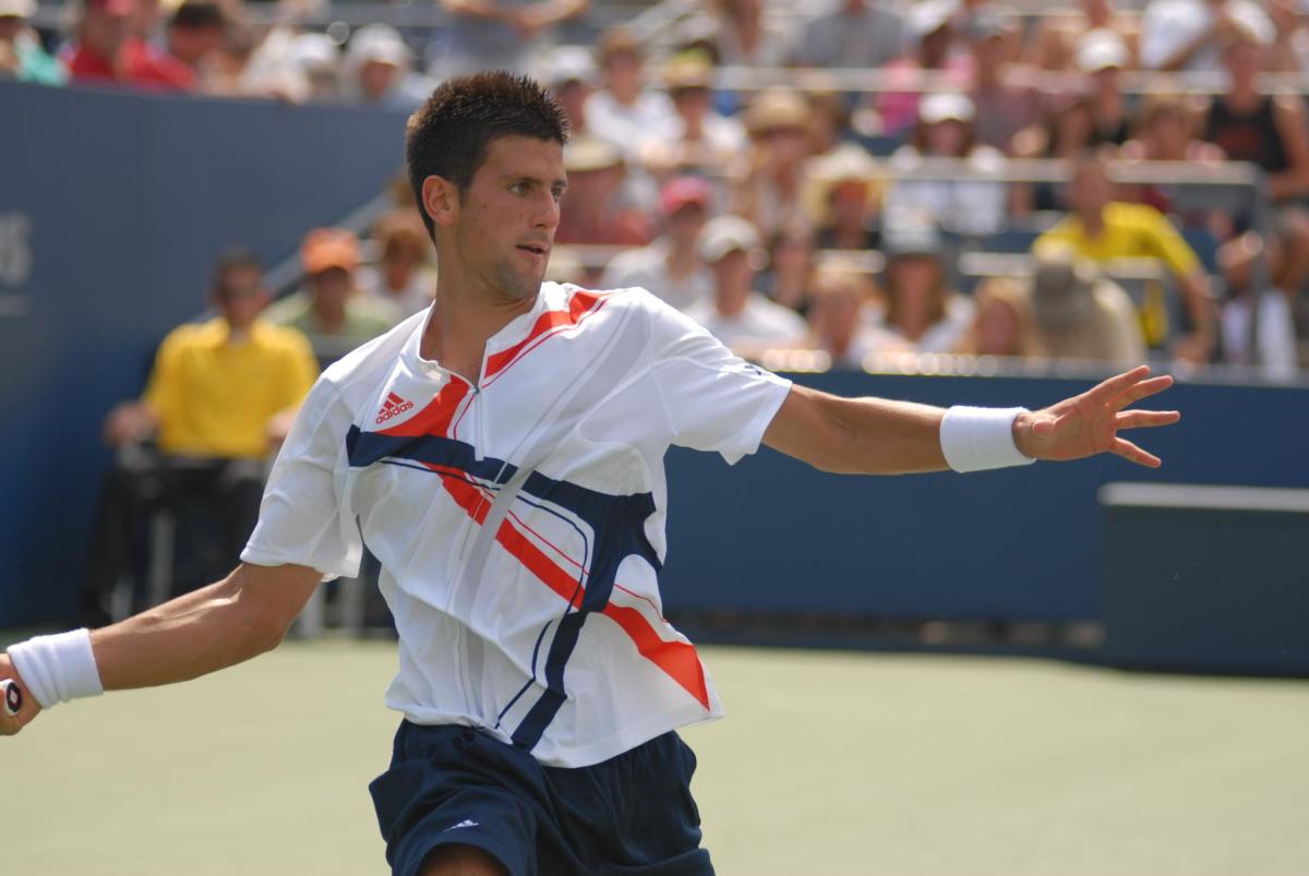 Novak Djokovic at the 2007 US Open.