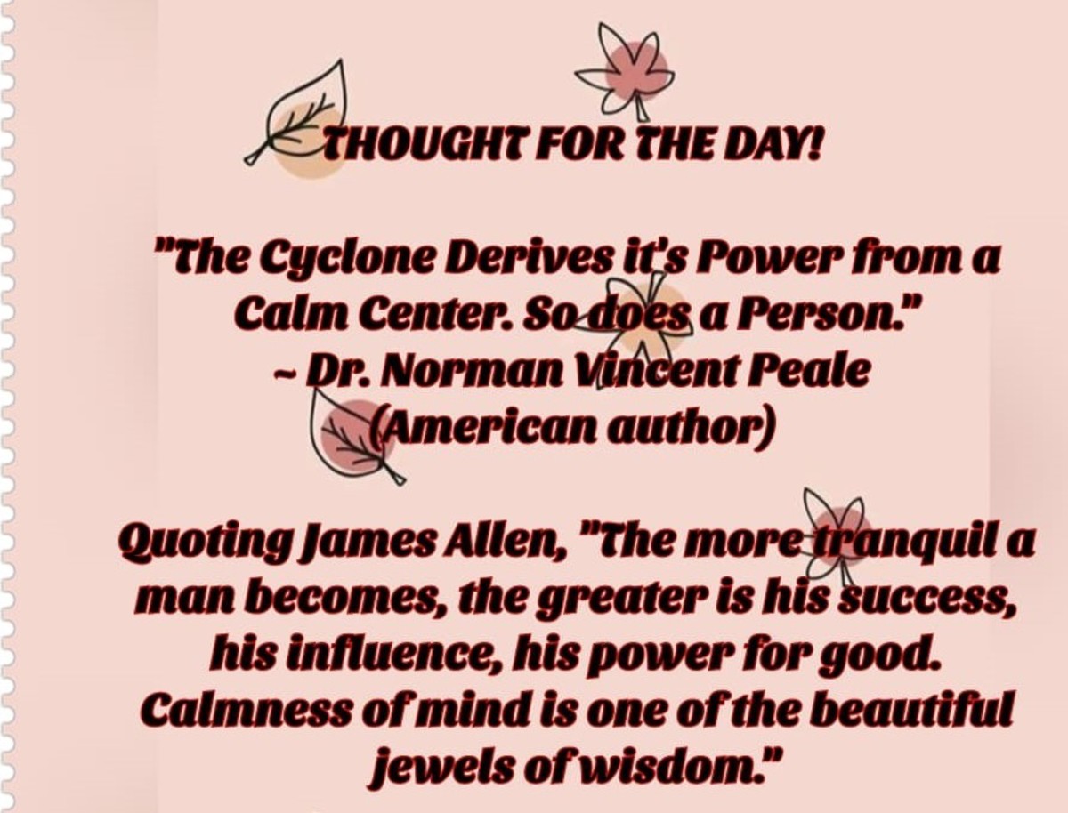 Quotes by Dr.Norman Vincent Peale and James Allen