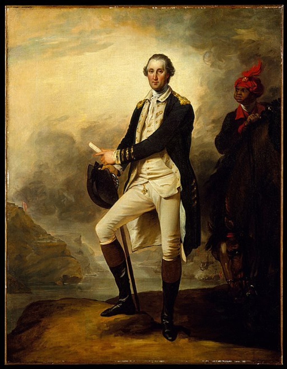 George Washington with his slave William Lee.