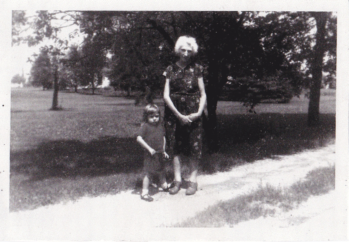 Grandma with my cousin Catherine.  Taken in June 1967..