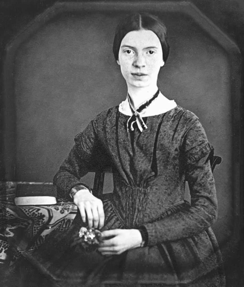 Emily Dickinson - age 17 - retouched daguerreotype  
