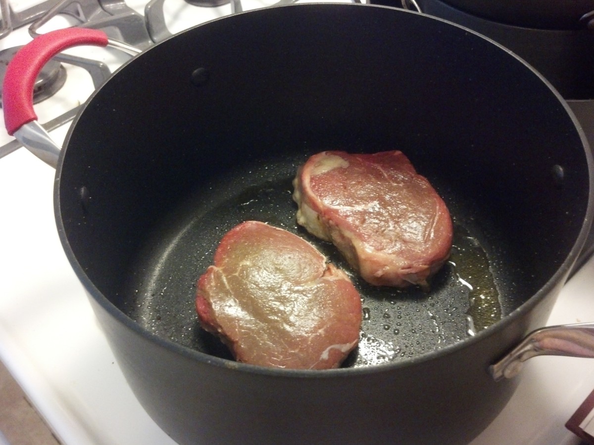 Cook the tenderloin a few minutes on each side until medium-rare.