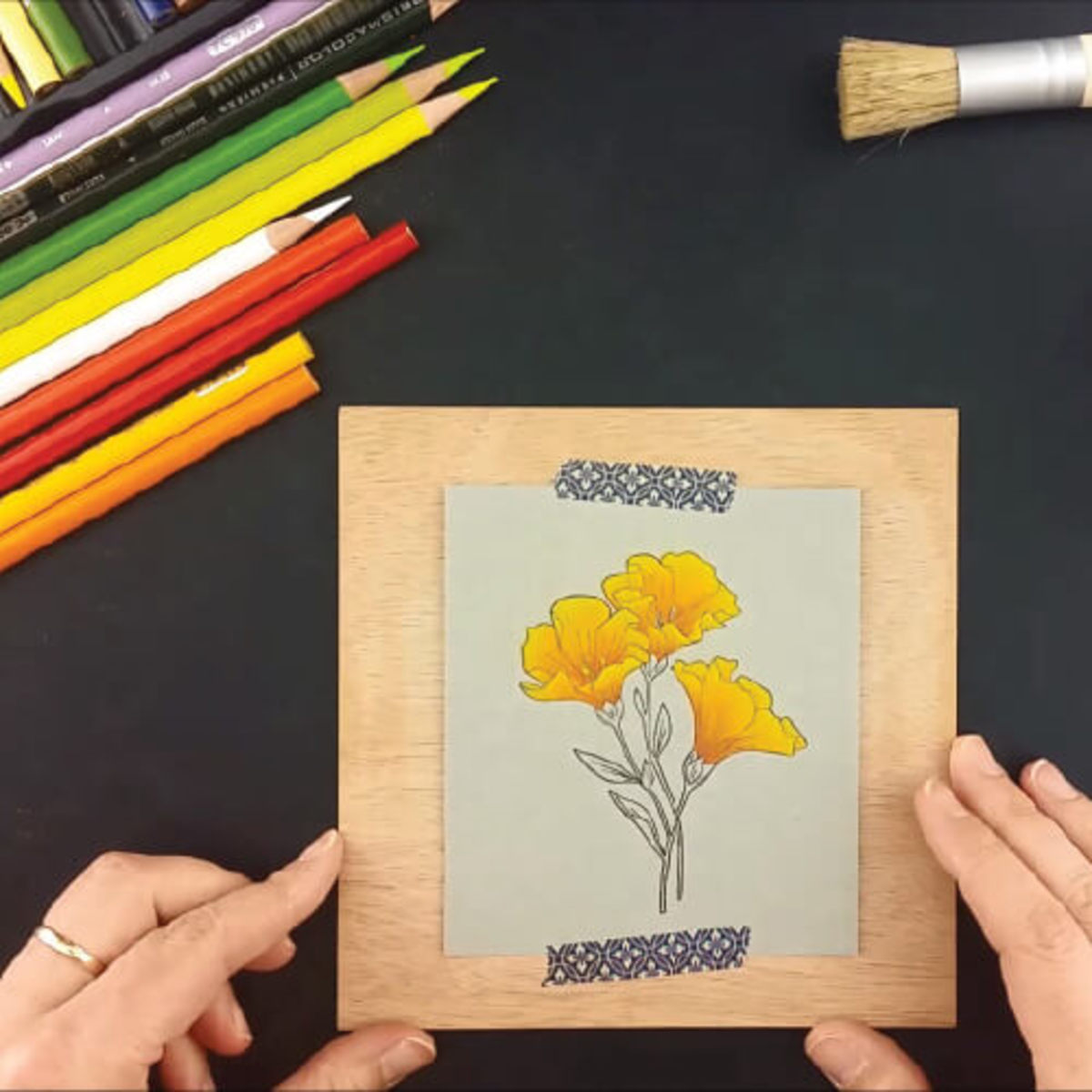 Colored pencils are far more forgiving than other mediums when coloring stamped images