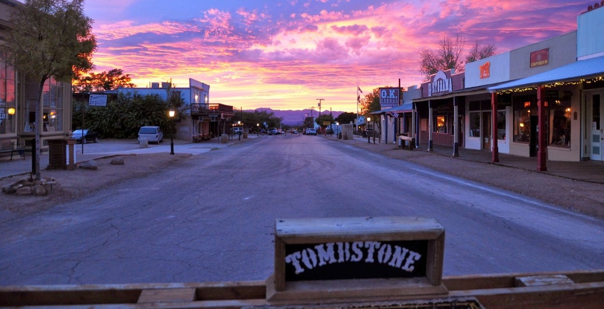 Allen Street is the main business street according to Historic District/National Registry of Historic Places in the famous Old West town of Tombstone, Arizona.