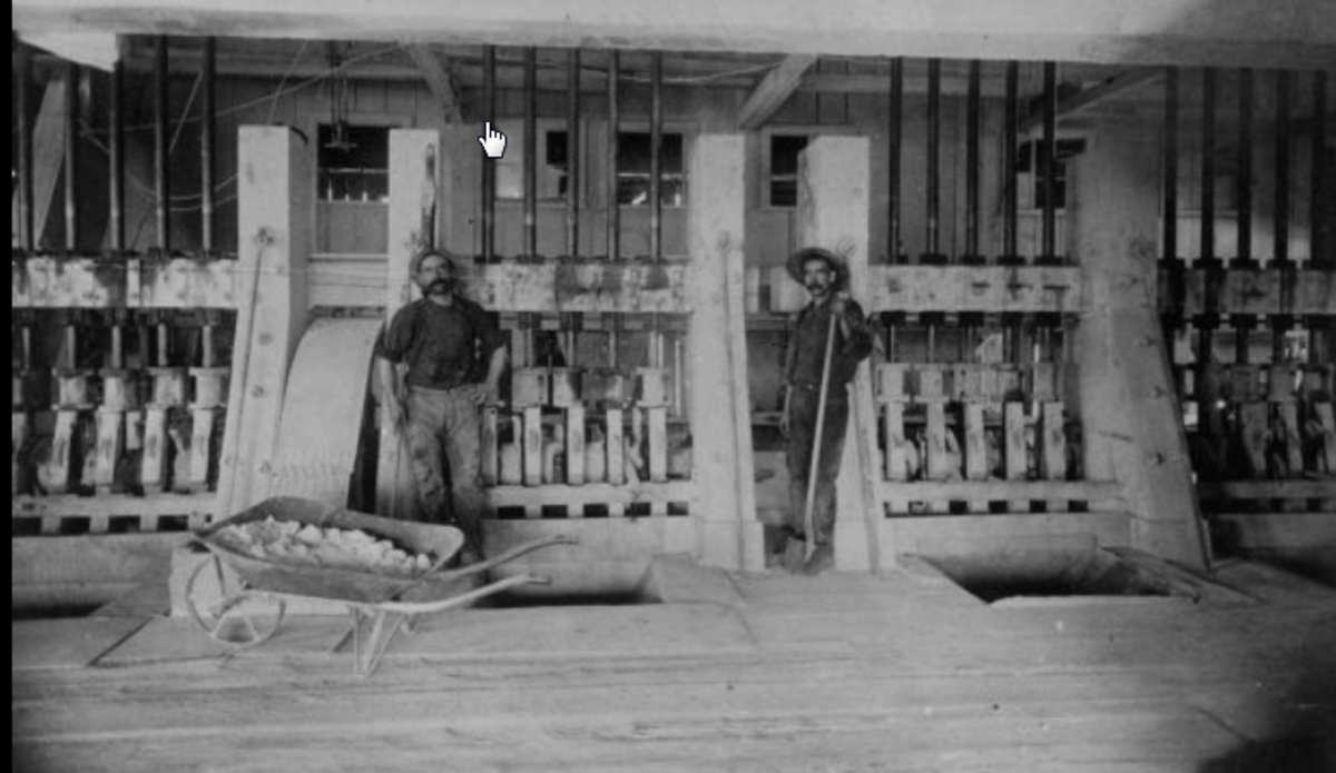 Roaster and concentration works were all part of the operation. The silver produced was in need of further refining, however. It was sent by wagon to Florence, AZ where it was loaded on a train bound for San Francisco, CA.