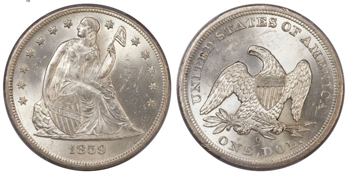Around 1859 the first shipments of silver were heading to San Francisco to be minted into silver dollars.