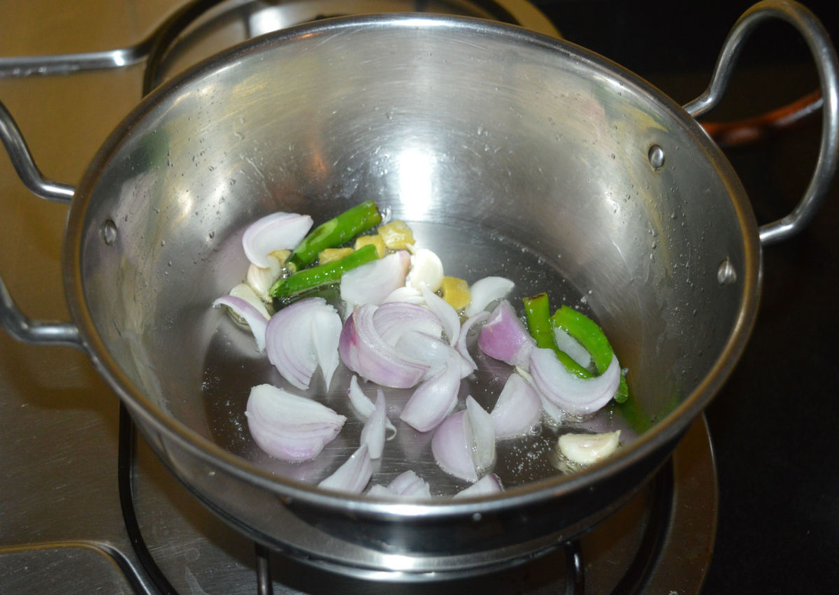 Add chopped onions. 