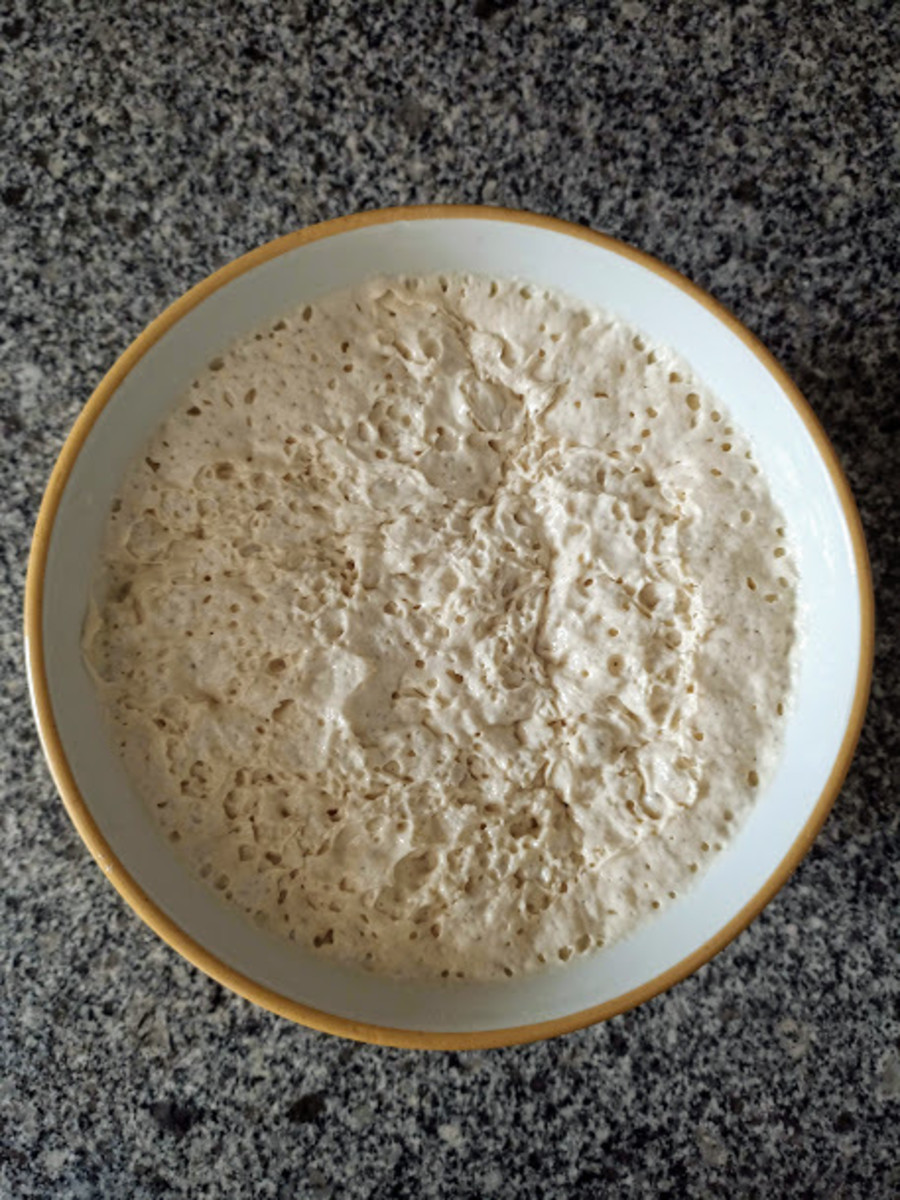 Leaven after leaving to rest overnight