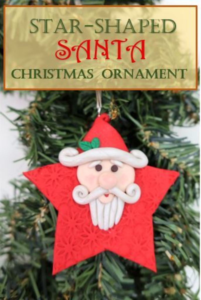 DIY Christmas Craft: How to Make a Star-Shaped Santa Tree Ornament