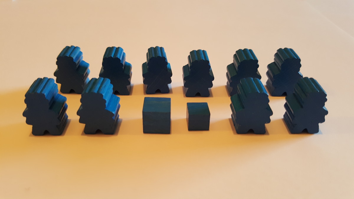 Stone Age Player Pieces in Blue