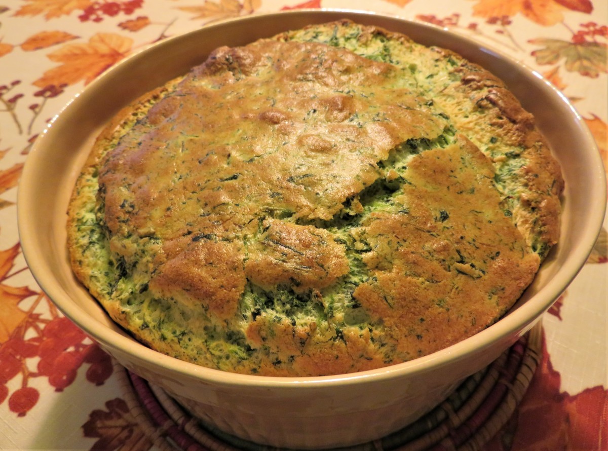 Baked Spinach and Parmesan Soufflé