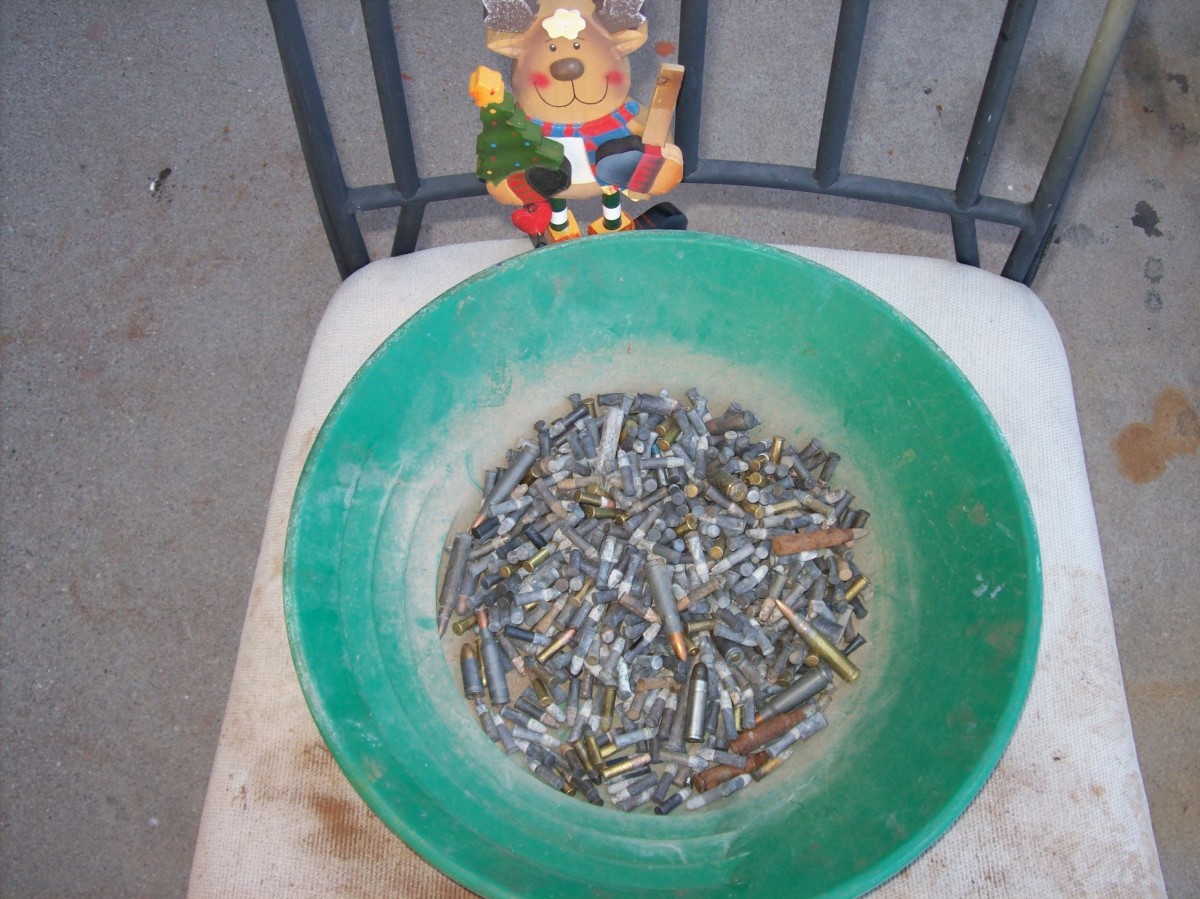 While searching for expended cartridges, you will find some live ammunition. Recyclers will not accept it due to the danger.