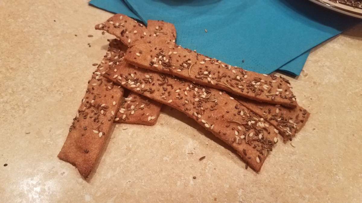 Homemade seed crackers
