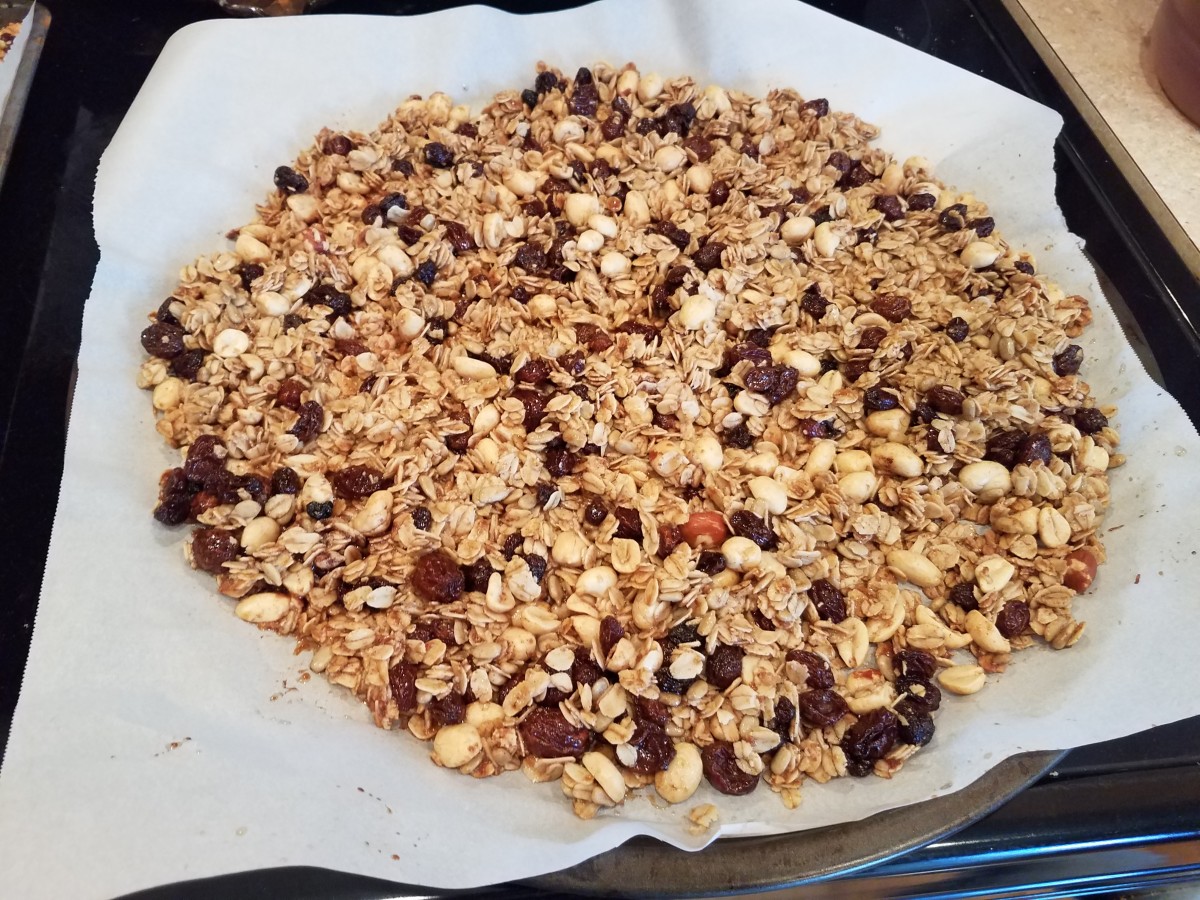 If you've chosen not to disturb your granola, you can let it dry on the stovetop until brittle and then break it up into individual crunchy granola bars.