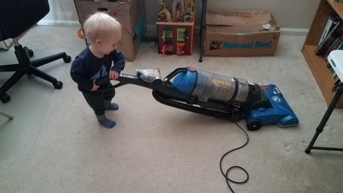 Helping vacuum!