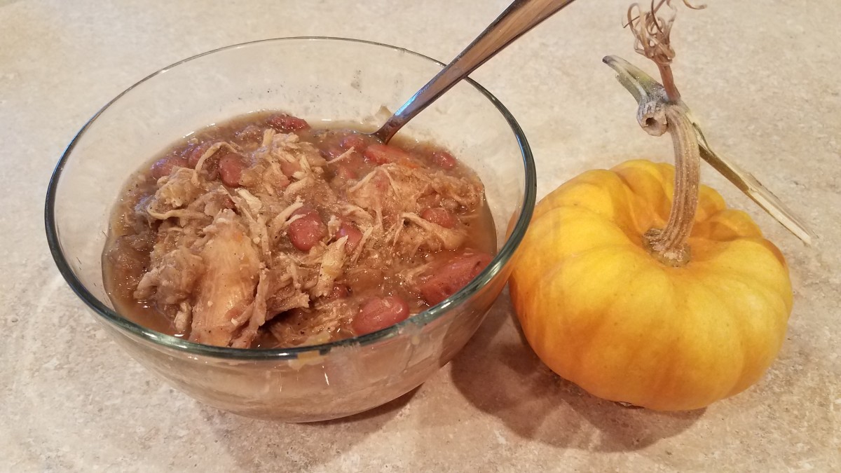 You can make this soul-satisfying fall harvest chicken chili in your crock-pot. 