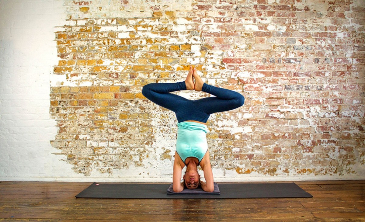Supported Headstand, Feet Together