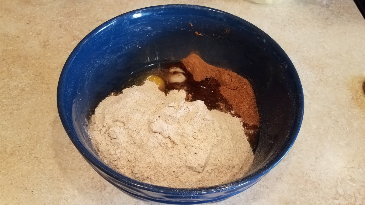 Finally add in your flour and mix well. 