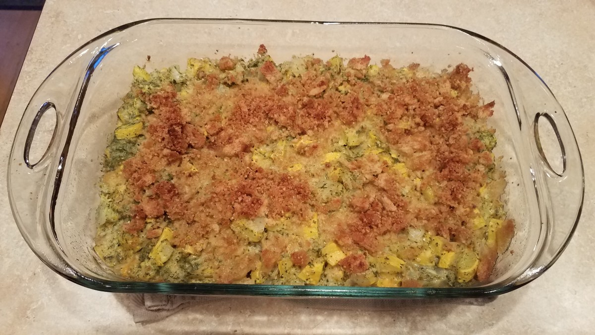 Homemade Yellow Squash Casserole With Parmesan & Breadcrumbs