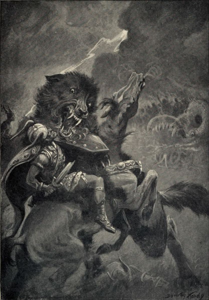  Fenrir devouring Odin.
