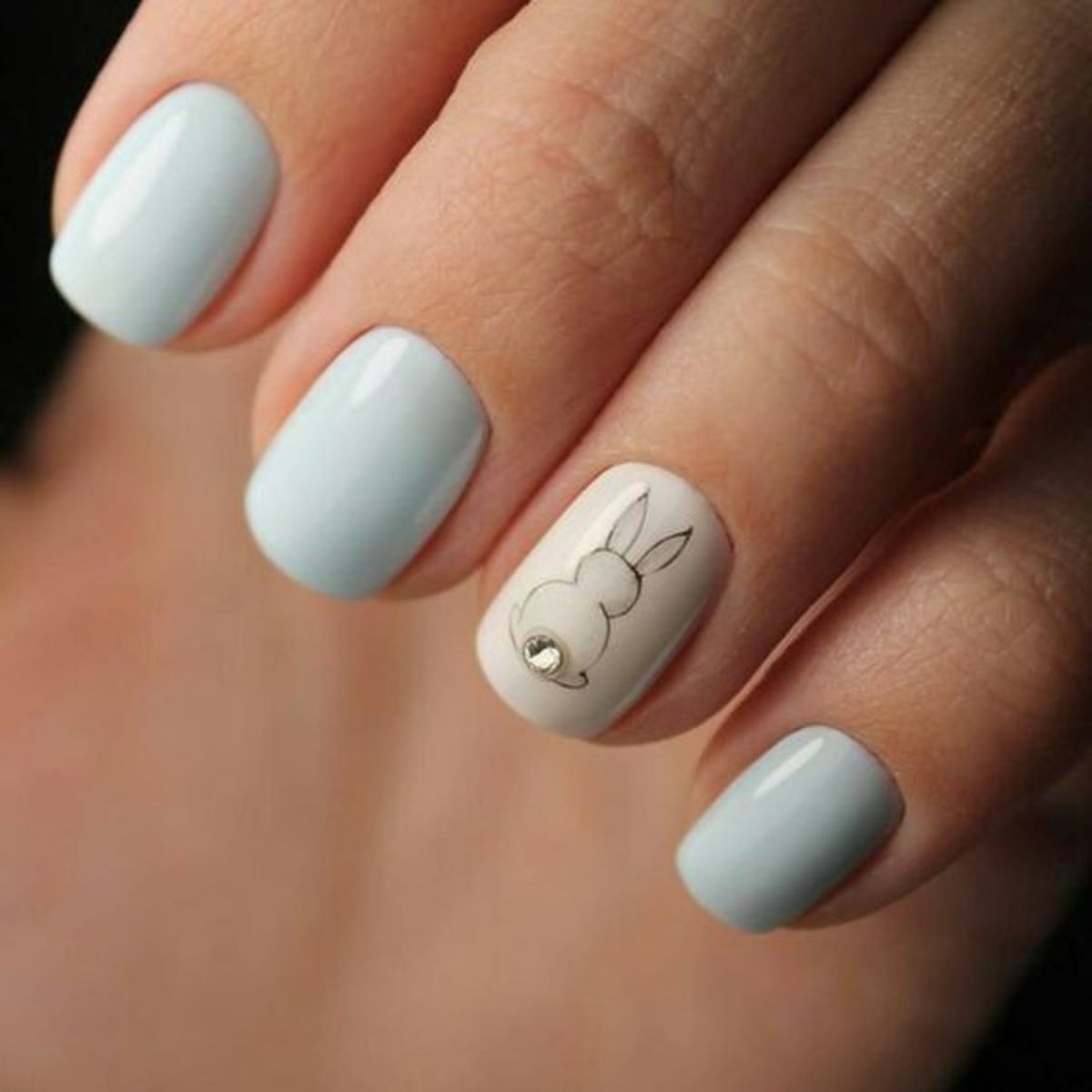 50+ Cute Bunny Nail Designs For Easter - The Glossychic