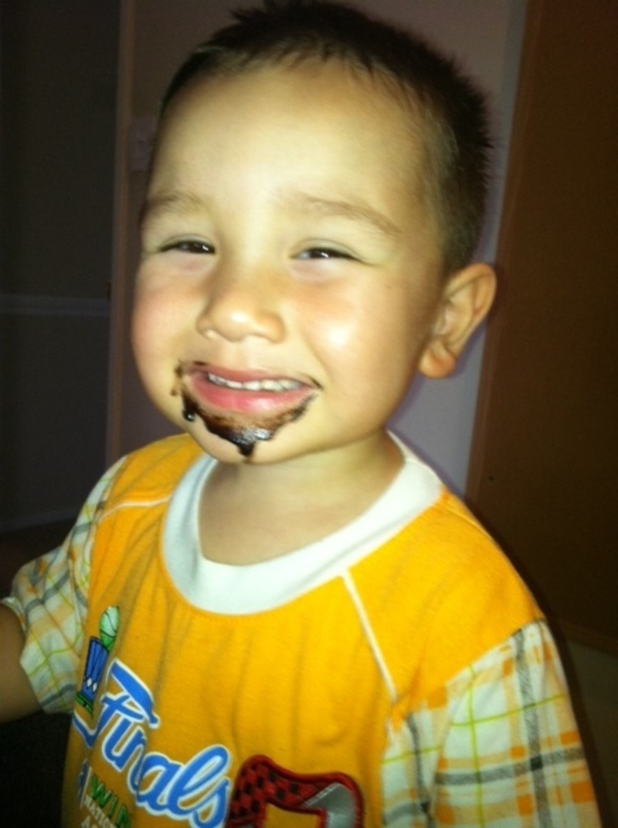 "I did not eat your chocolate daddy". Guilt is so funny it will make you belly laugh.