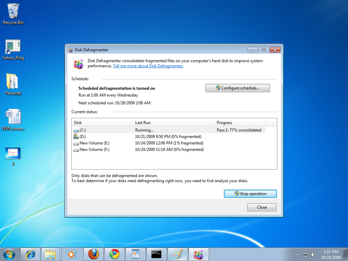 defrag my computer windows 7