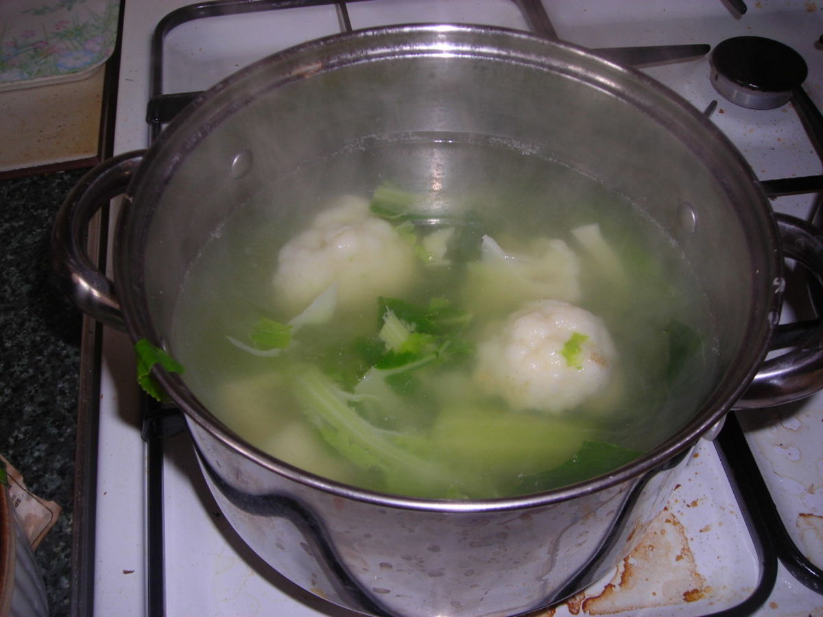 Cauliflower boiling