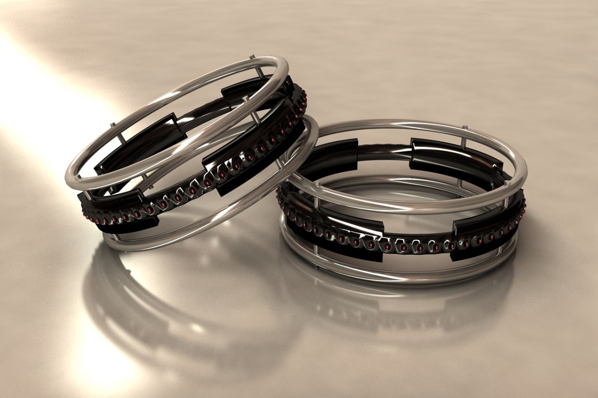 Platinum wedding rings are currently popular.