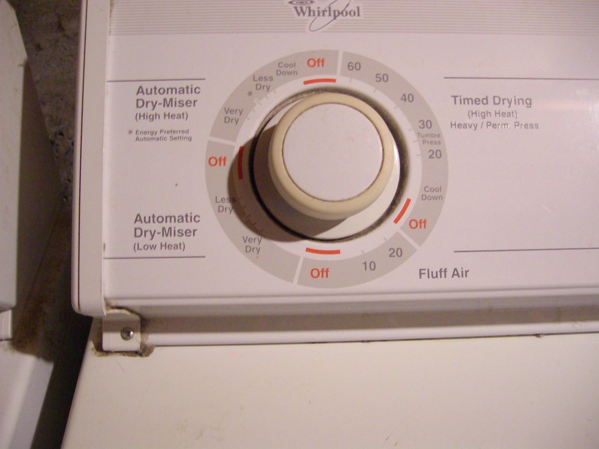 Whirlpool timer panel.