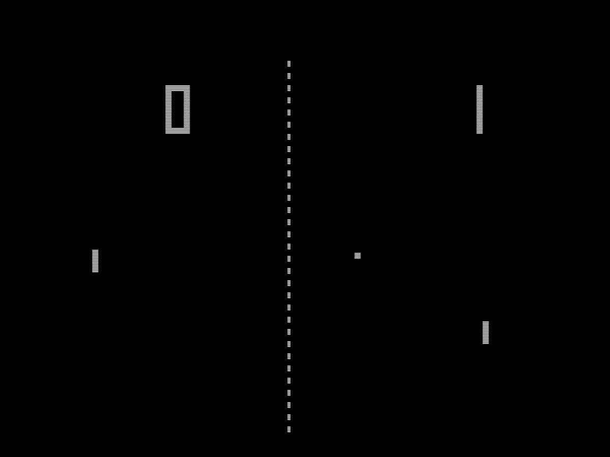 The above image is an example of the game Pong. Please take note that this is not the first version of the game.