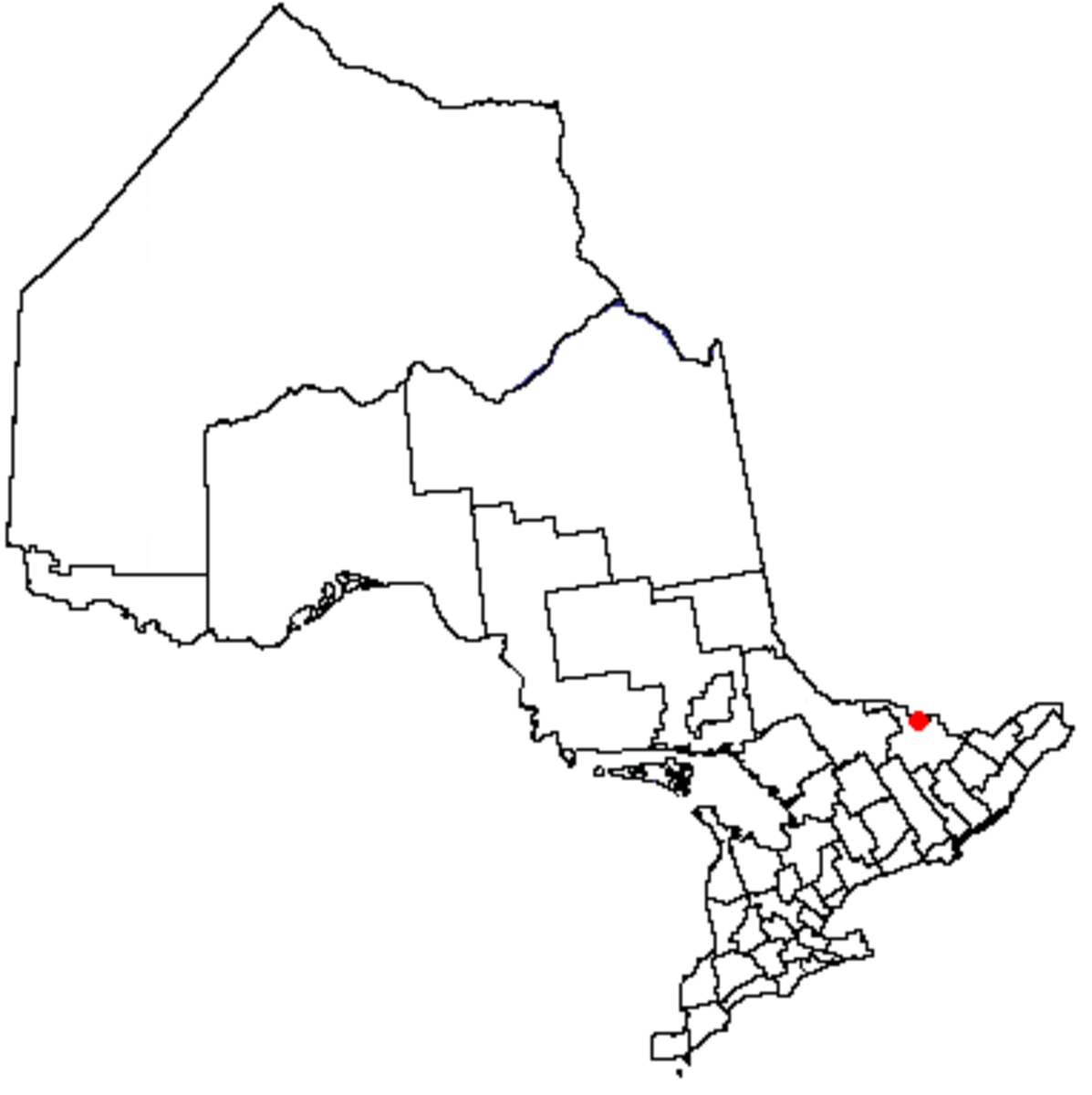 Map location of Pembroke, Ontario