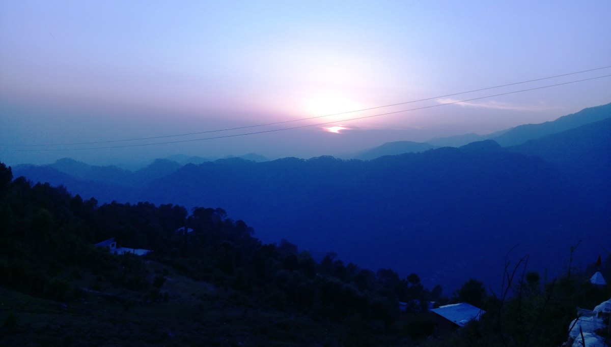 Sunset - at Dharmashala, Himachal Pradesh, India .... by Vanita Thakkar