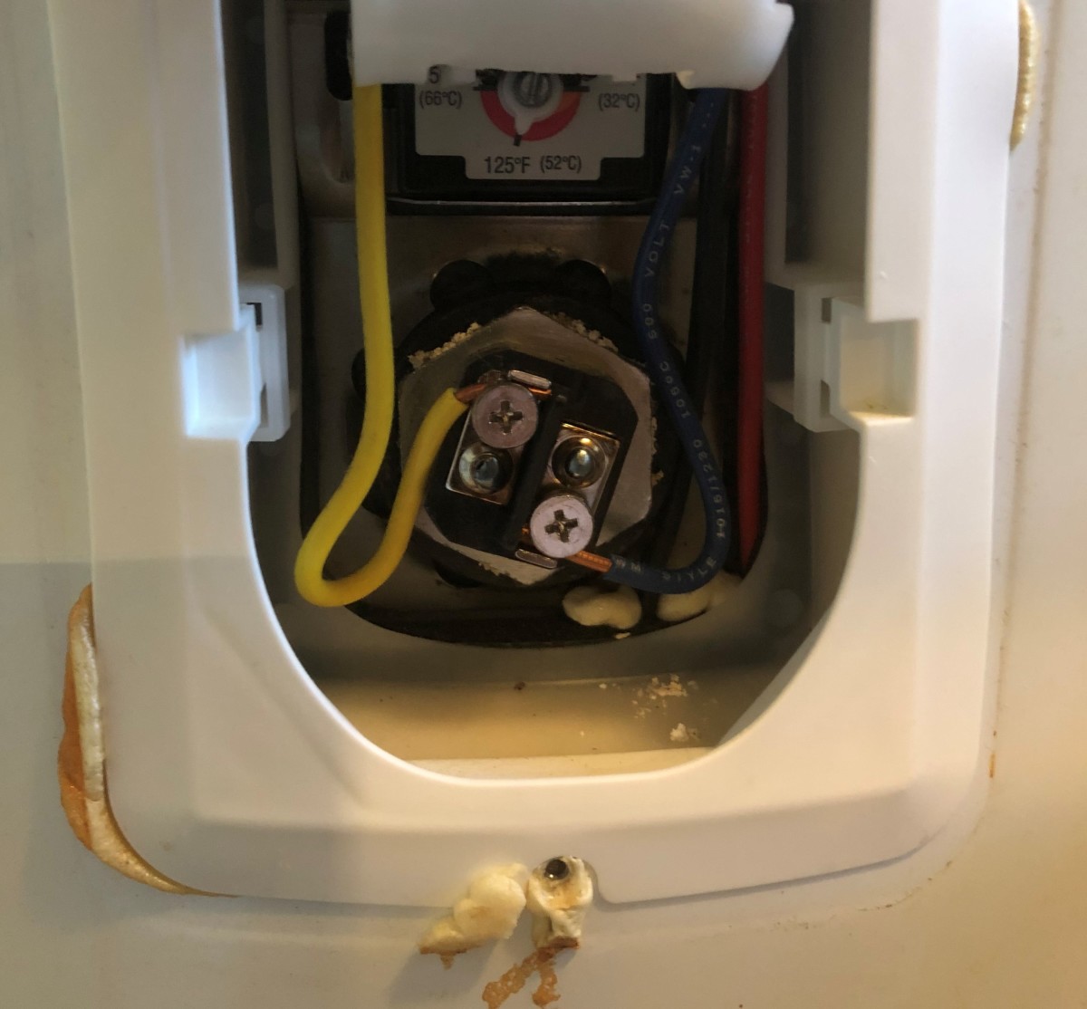 This water heater element connects to an upper thermostat.