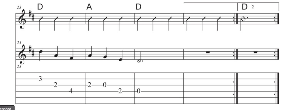Rhythm and Melody for a Guitar Duet