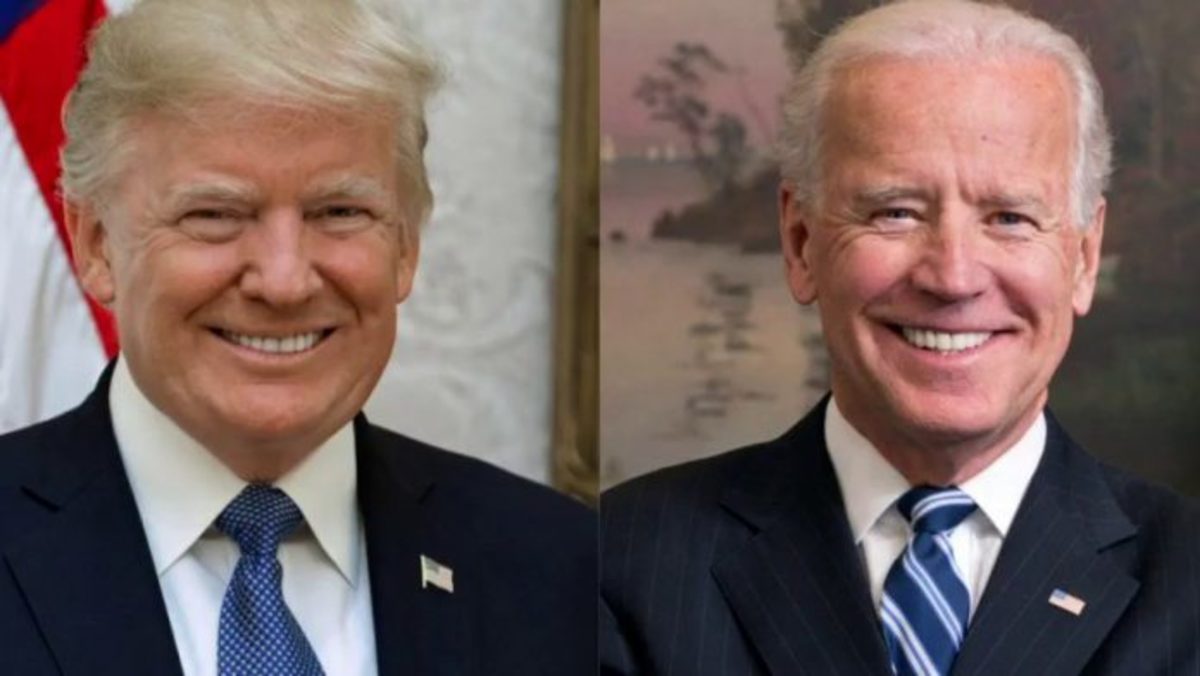 President Donald John Trump (R) and former Vice-President Joseph Robinette Biden Jr. (D)