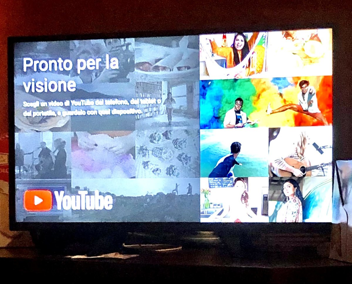 Watching YouTube on a TV.