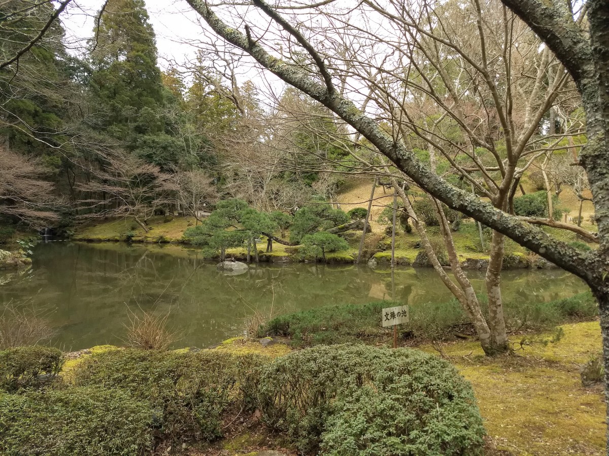 Restful greenery at Naritasan Park.