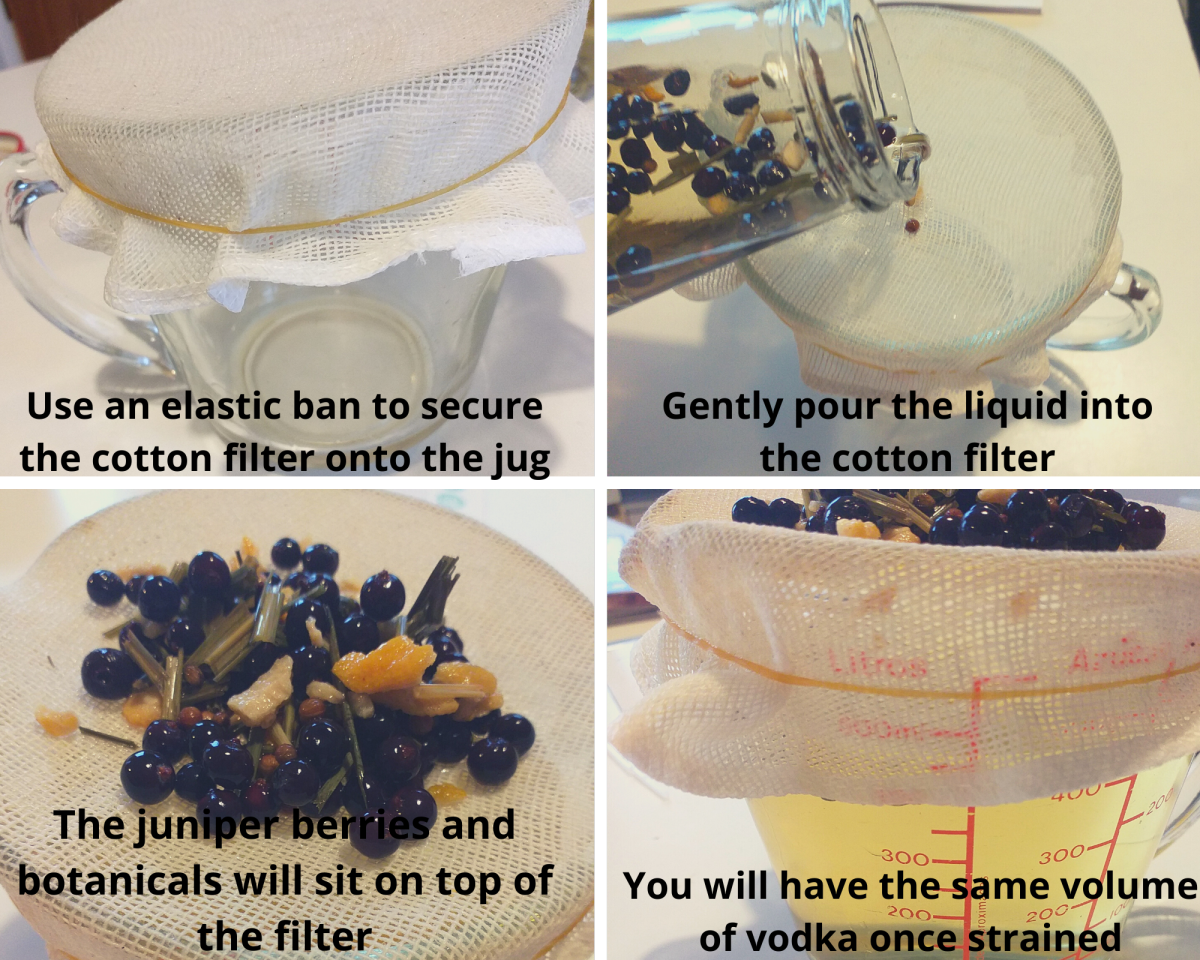 How to filter homemade gin