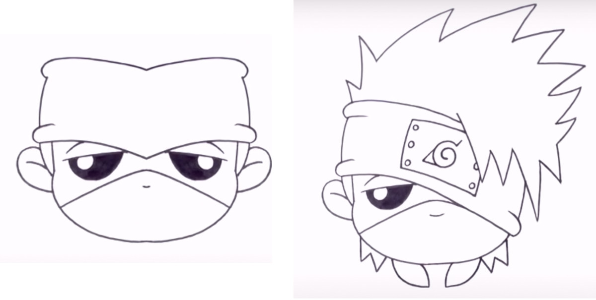 How to Draw Kakashi Hatake  Drawing anime step by step 