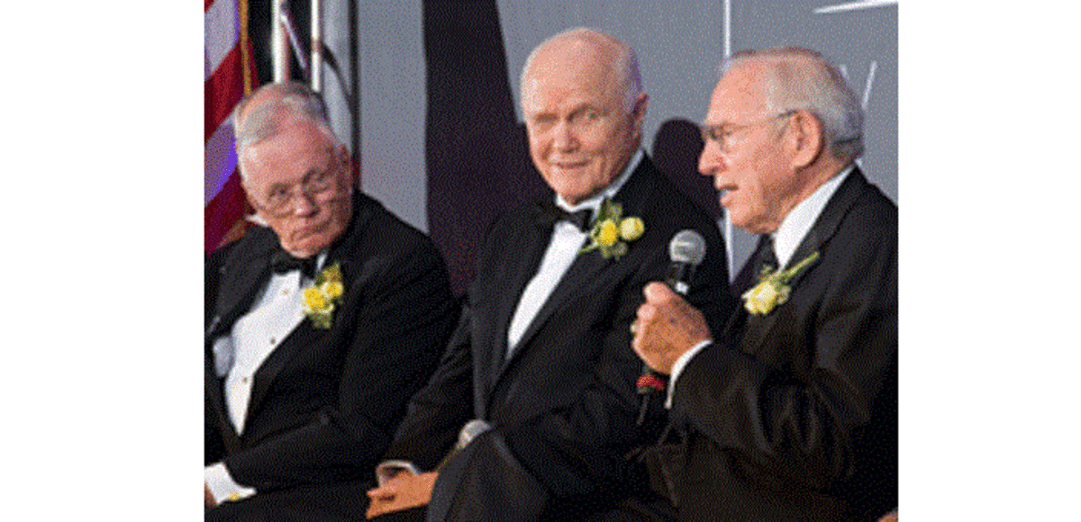 50th Anniversary of NASA, 2008. Neil Armstrong, John Glenn, and Jim Lovell (Apollo 13), all from Ohio, reflect on their years in NASA's astronaut program. 