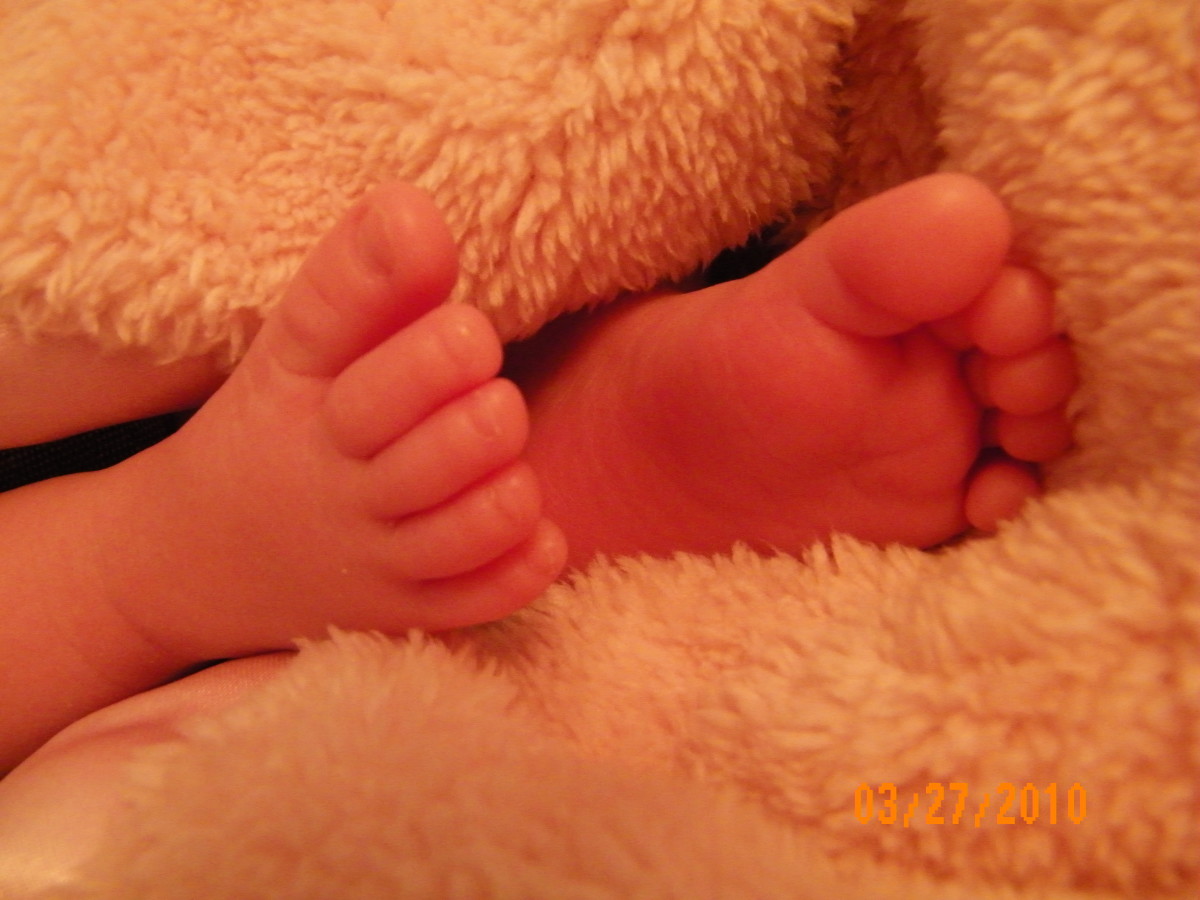 Tiny feet.