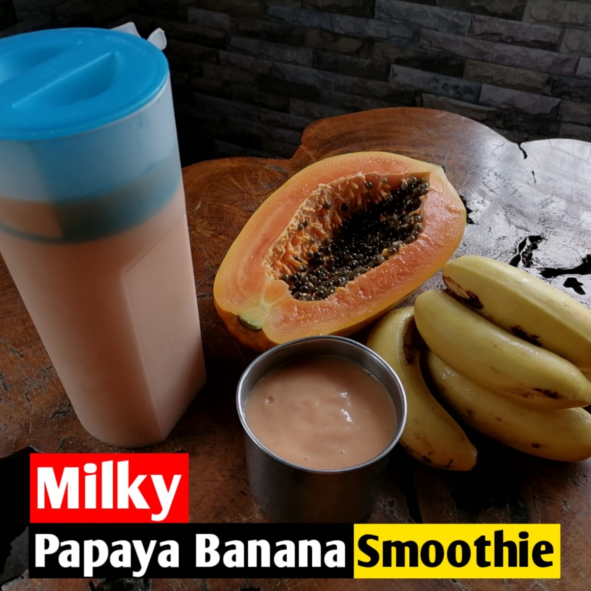 milky papaya banana smoothie