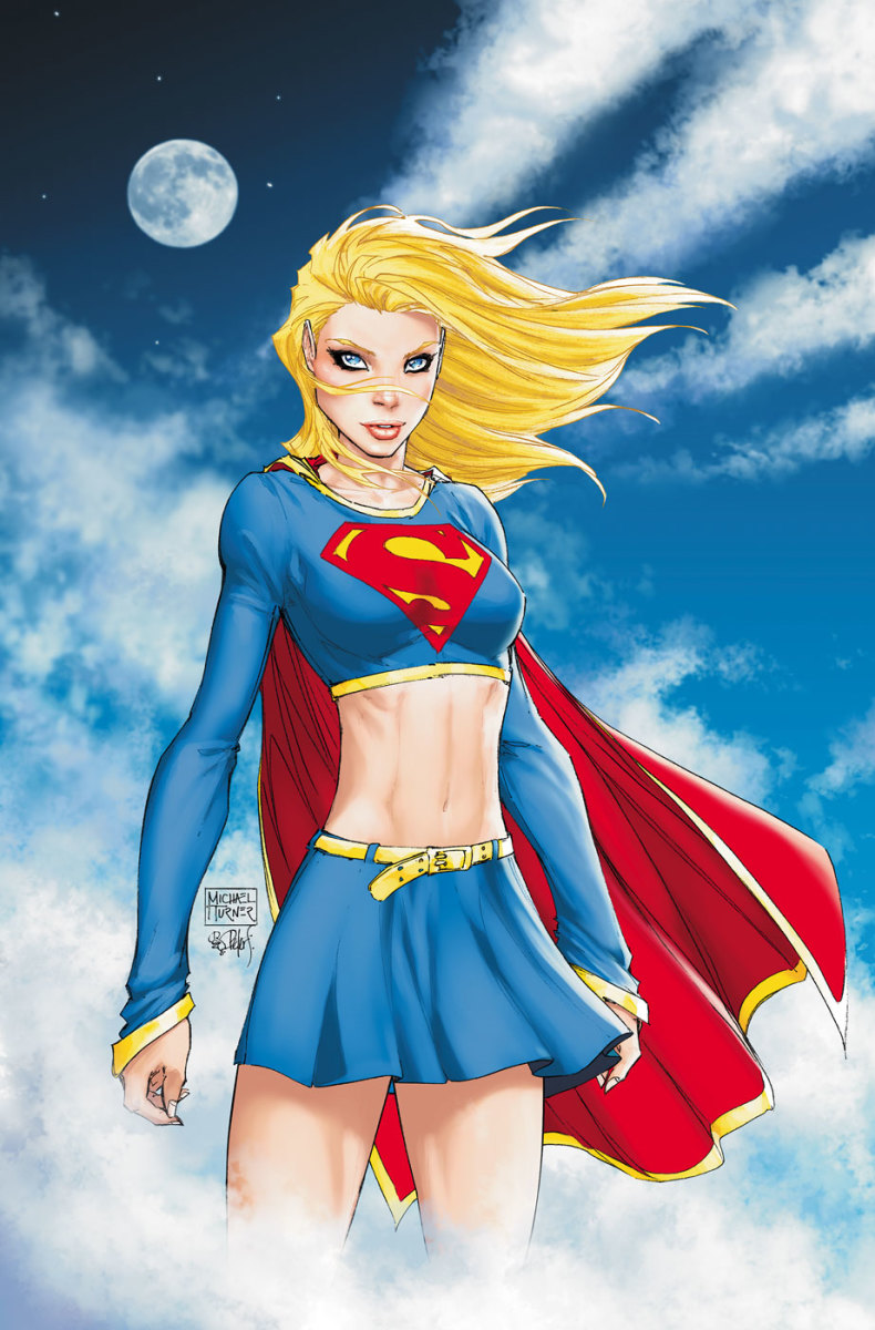 Artistic depiction of Supergirl.
